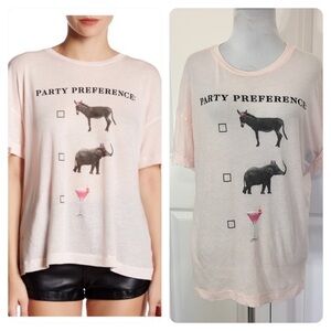 NWT! Wildfox Pink Party Preference Tee
